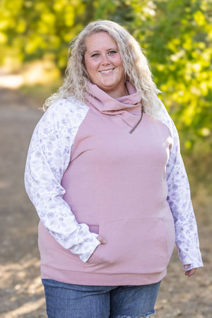 Zoey ZipCowl - Pink and Blush Floral by Michelle Mae