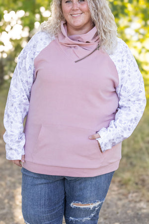 Zoey ZipCowl - Pink and Blush Floral by Michelle Mae