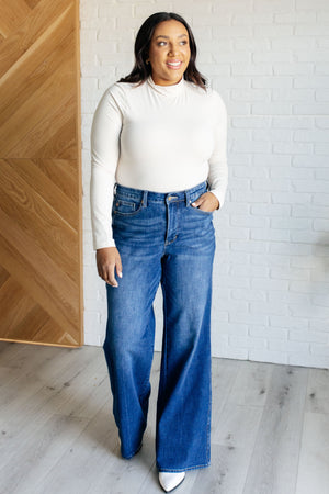 Judy Blue High Rise Tummy Control Retro Wide Leg Jeans