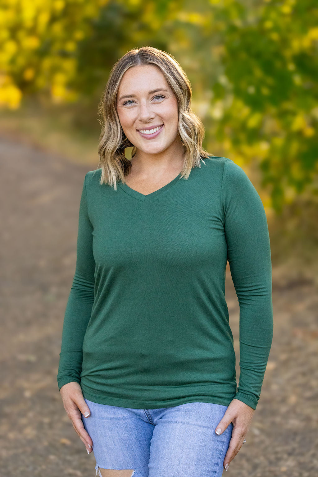 Larissa Long Sleeve - Evergreen by Michelle Mae