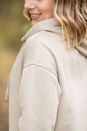 Vintage Wash Hoodie - Beige by Michelle Mae