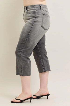 Judy Blue High Waist Smokeshow Wide Leg Cropped Jeans