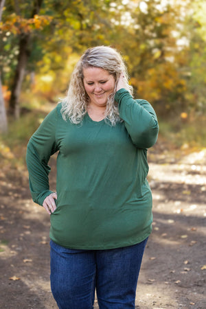 Larissa Long Sleeve - Evergreen by Michelle Mae