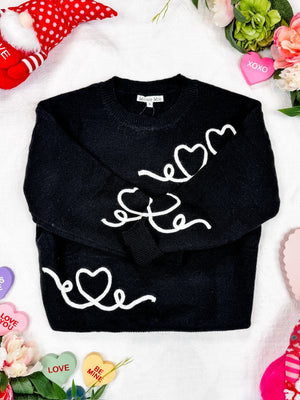 Black Hearts Sweater by Michelle Mae