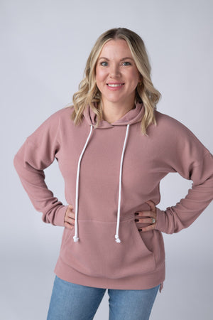 Kacey Ribbed Hoodie - Rose by Michelle Mae
