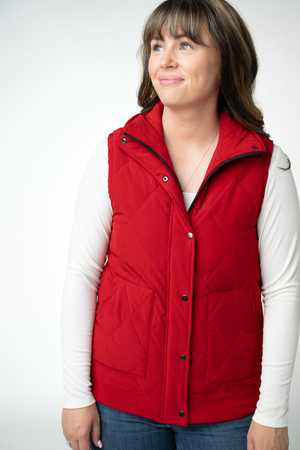 PREBOOK Remy Zip Up Vest - Red