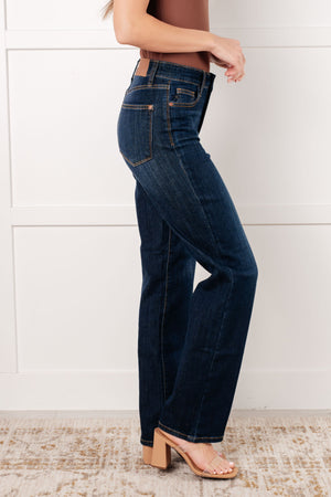 Judy Blue High Waist Classic Straight Leg Non Distressed Jeans