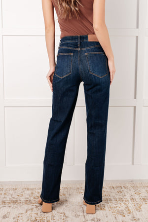 Judy Blue High Waist Classic Straight Leg Non Distressed Jeans