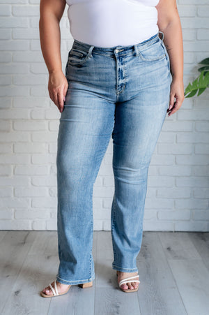 Judy Blue Mid Rise Clean Bootcut Jeans