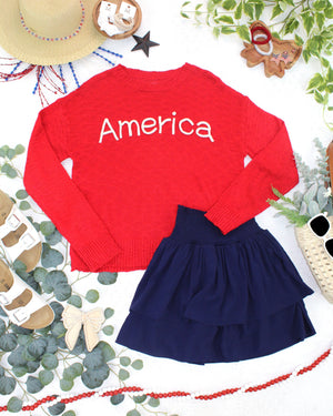 America Red Top by Michelle Mae