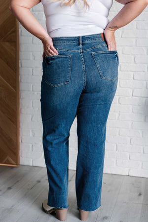 Judy Blue Mid Rise Tummy Control Vintage Straight Leg Jeans