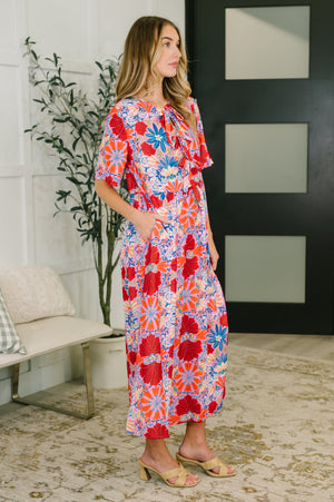 Art of Loving Bow Detail Floral Dress