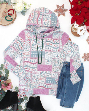 PREBOOK Ashley Hoodie - Holiday Patchwork