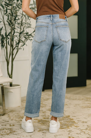 Judy Blue Mid Rise Boyfriend Jeans