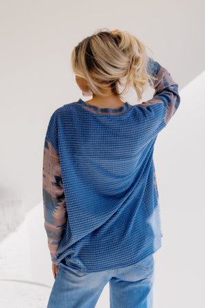 Aztec Waves Long Sleeve Top
