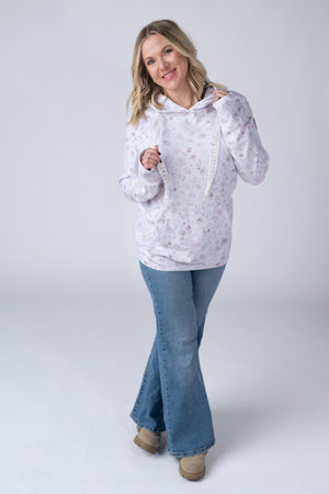 Hailey Pullover Hoodie - Blush Floral by Michelle Mae