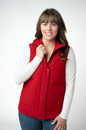 PREBOOK Remy Zip Up Vest - Red