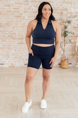 Getting Active Biker Shorts in Navy by Rae Mode