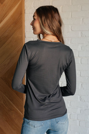 Zenana Basically Perfect Buttery Soft Tee in Ash Grey