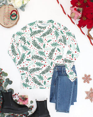 PREBOOK Blair Long Sleeve Top - Berry + Pine
