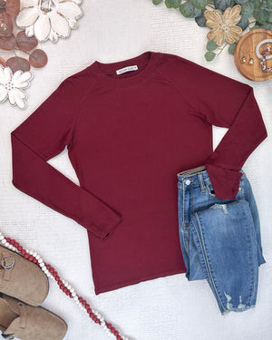 PREBOOK Blair Long Sleeve Top - Cranberry