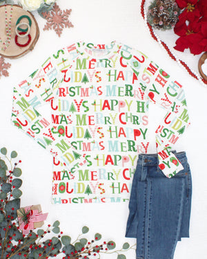 PREBOOK Blair Long Sleeve Top - Merry Christmas