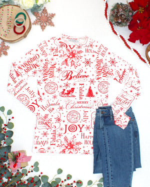 PREBOOK Blair Long Sleeve Top - Merry & Bright