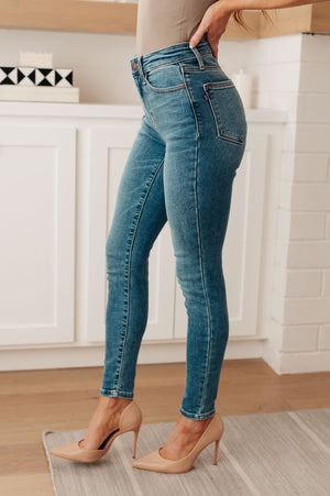 Judy Blue High Rise Non Distressed Thermal Skinny Jean