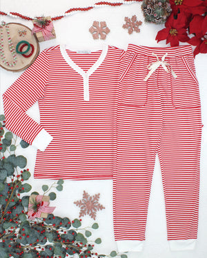 PREBOOK Candy Cane Pajama Set