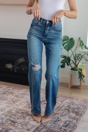 Judy Blue High Rise Tummy Control 90's Straight Jeans