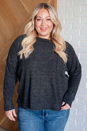 Zenana Casual Tuesday Ribbed Knit Sweater in Black