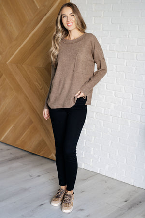 Zenana Casual Tuesday Ribbed Knit Sweater in Mocha