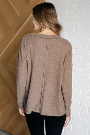 Zenana Casual Tuesday Ribbed Knit Sweater in Mocha