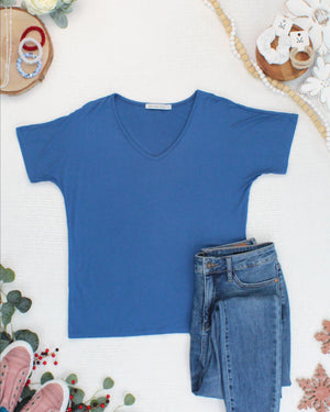 PREBOOK Chloe Cozy Top - Winter Blue