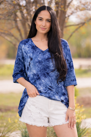 Coastal Ink Buttery Soft Tie Dye Top
