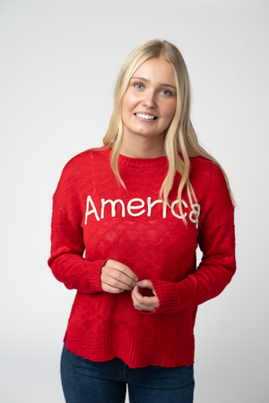 America Red Top by Michelle Mae