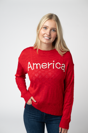 America Red Top by Michelle Mae