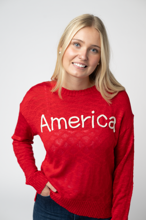 America Red Top by Michelle Mae