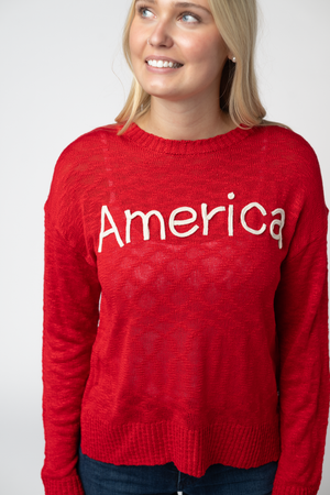 America Red Top by Michelle Mae