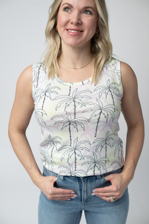 Ava Tank - Neon Palm by Michelle Mae
