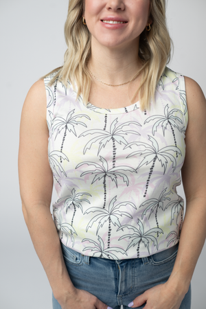 Ava Tank - Neon Palm by Michelle Mae