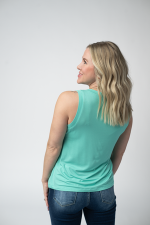 Noelle Tank - Turquoise by Michelle Mae