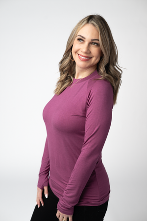 Blair Long Sleeve Top - Mulberry by Michelle Mae