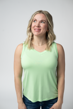 Noelle Tank - Lime by Michelle Mae