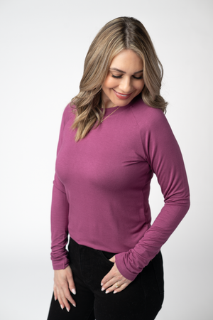 Blair Long Sleeve Top - Mulberry by Michelle Mae