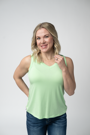 Noelle Tank - Lime by Michelle Mae