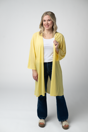 Ellie Cover-Up Kimono - Lemon by Michelle Mae