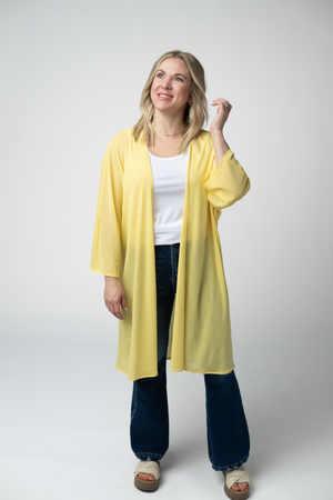 Ellie Cover-Up Kimono - Lemon by Michelle Mae