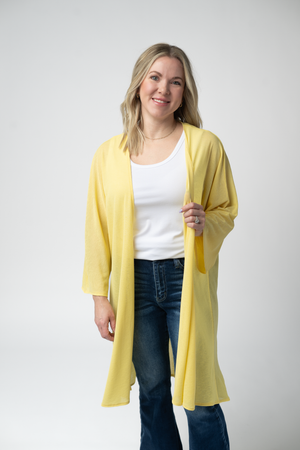 Ellie Cover-Up Kimono - Lemon by Michelle Mae