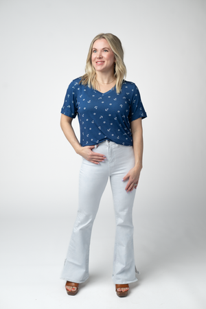 Sophie Top - Nautical Navy by Michelle Mae